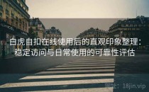 白虎自扣在线使用后的直观印象整理：稳定访问与日常使用的可靠性评估