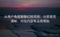 从用户角度聊聊红桃视频：分类是否清晰，对找内容有没有帮助