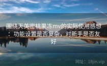 围绕天美密桃果冻mv的实际使用感想：功能设置是否复杂，对新手是否友好