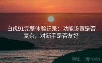 白虎91完整体验记录：功能设置是否复杂，对新手是否友好
